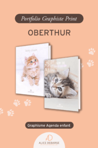 Graphisme agenda enfant pour Oberthur : image pinterest