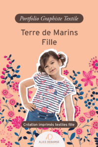 Création imprimés textile fille pour Terre de Marins : epingle pinterest