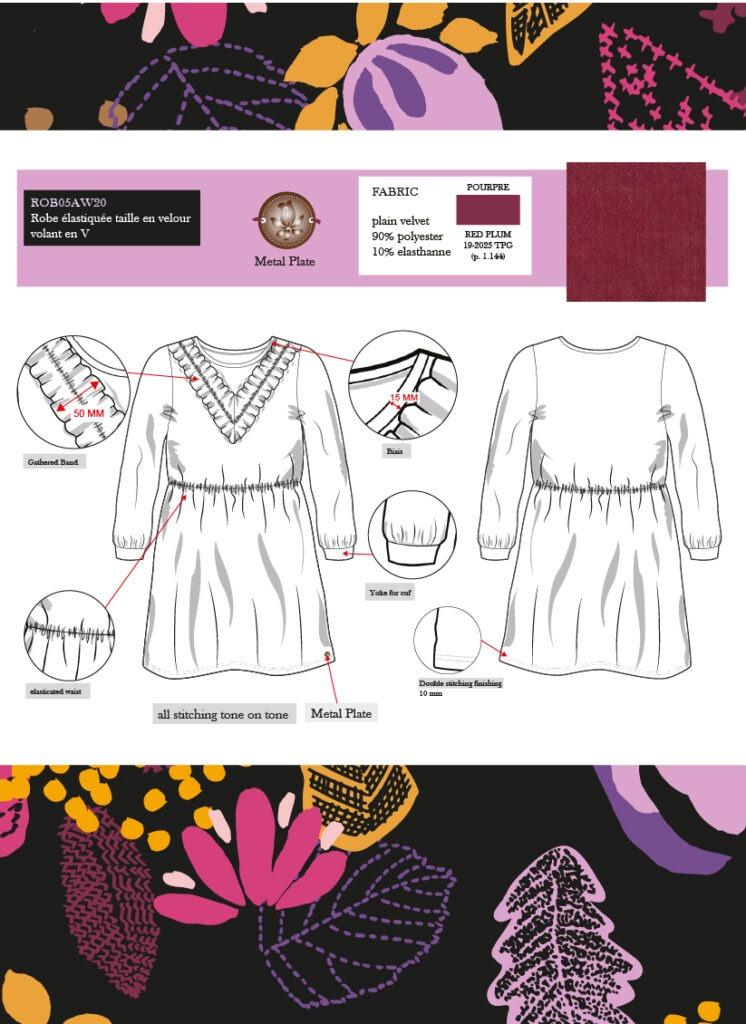 dossier technique robe