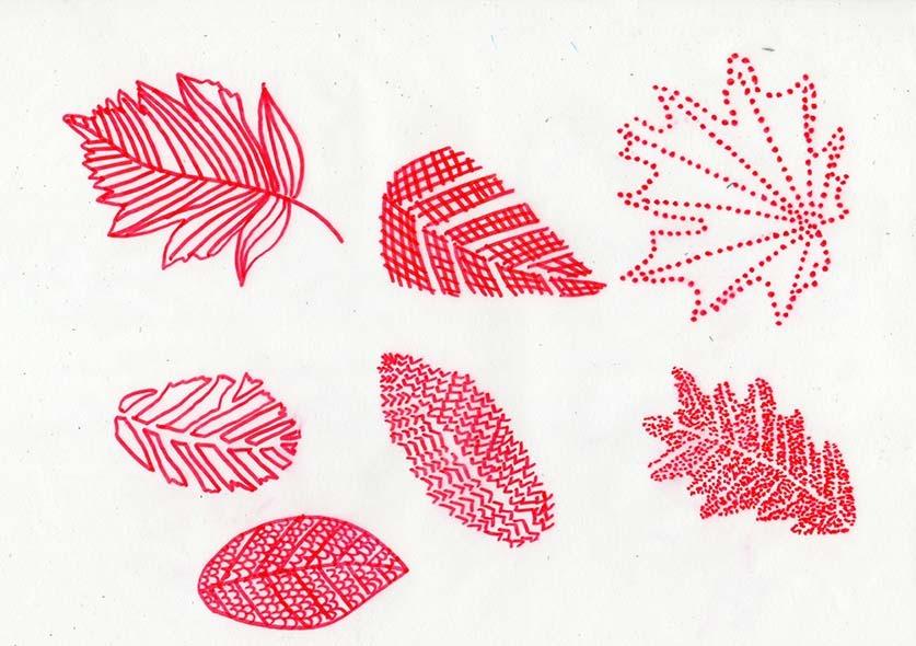 dessins de feuilles