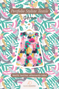 Motif textile vêtement bébé pour Gémo